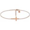 GD GOOD.designs Cavigliere da donna con ciondolo a croce - Cavigliera in acciaio inox 316L oro 18K, oro rosa o argento | Impermeabile e regolabile (22-27 cm)