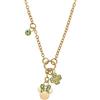 Disney Collana Minnie Donna in Acciaio Medico Ipoallergenico con Smalto e Zircone Verde, Sicuro per Pelli Sensibili, adatta per Donne e Bambine, Confezione Regalo Inclusa, Gioielli Ufficiali