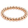 GD GOOD.designs Anello antistress in acciaio inox con perline 3 mm | Anelli elastici anti-ansia in oro 18K, oro rosa o argento - Anelli impermeabili con perline donna | Misura 54-60