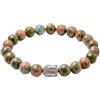 Generico ALCHIMIA - Bracciale Zen con Buddha e Pietre Naturali Vere - Elegante, Anallergico, Nickel Free Energia Positiva Protezione