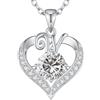 LOUISA SECRET Collana donna cuore Capital con Placato di rodio e oro 18K | Lettere A-Z Regalo per Mamma Rivestimento,Catena Regolabile 45+5cm,Idea Regalo per San Valentino,Compleanno,Donna Natale