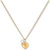 GD GOOD.designs Collana con ciondolo a forma di cuore con zirconi | Elegante collana in acciaio inossidabile 316L placcato oro 18 carati, oro rosa o argento | Collana regolabile da donna (42-47 cm)