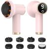 TJXVX Massaggiatore Elettrico cellulite Senza Fili Rosa, 9 Velocità e 8 Testine | 9 Velocità, 8 Testine, Apparecchio Snellente Portatile, Per Corpo, Gambe e Braccia
