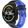 MELEJIA 22mm Cinturino in Silicone Compatibile con Suunto Vertical 2/Vertical/Race 2/Ocean/9 Peak Pro/9 Peak, 22mm Ricambio Cinturino, Morbido Impermeabile, Regolabile Sportiva Cinturini