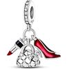 XWN Ciondolo Argento Sterling 925 con Cubic Zirconia Pendenti per Pandora Braccialetti, Compatibile con Braccialetti e Collane europei, perfetto Regali per Moglie e Ragazze 1P