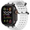 MoKo Cinturino Ocean Compatibile con Apple Watch 42/44/45/46/49mm | Per iWatch Ultra 4/3/2/1, S12/11/10/9/8/7/6/5/4,SE3/2/1, Cinturino Sportivo in Silicone, Connettore in Metallo