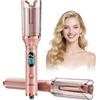 UWALK Ferro Arricciacapelli Automatico Arriccia Capelli: 25 mm Piastra Boccoli Automatica con 14 Impostazioni di Temperatura e 5 Timer - Automatic Curling Iron con Schermo LED & Protezione Antiscottatura