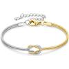 J.Fée 2PCS Bracciali Coppia Bracciale Amicizia Bracciale Donna Argento 925 Bracciali Amicizia Donna, Braccialetti Donne Oro, Regali di Coppia Regalo Amica Regalo Fidanzato Regali Mamma San Valentino
