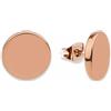 GD GOOD.designs Orecchini tondi da donna - Impermeabili | Orecchini a bottone piatti in acciaio inox con confezione regalo | Cerchi minimal in oro - argento - oro rosa