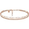 GD GOOD.designs Cavigliere da donna | Cavigliera multistrato con catena groumette e ancora | Gioiello alla caviglia in acciaio inox 316L oro 18K, oro rosa o argento | Impermeabile e regolabile (22-27 cm)