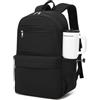 KONO Zaino Scuola Adolescenti Leggero Porta PC 15,6 Pollici Unisex Nero | Grande Capacità con Tasche Multiple, Zaino Funzionale dal Design Moderno e Stile Giovanile per Studenti, Scuola e Università