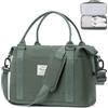 HPLQQ Borsone da Viaggio Donna Bagaglio a Mano Ryanair 40x30x20 | Borsa Sportiva Borsone da Palestra con Scomparto per le Scarpe, Borsa da Weekend, Ospedale Parto, Danza,Verde Militare