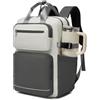 KONO Zaino Donna Porta PC 15,6 Pollici, Impermeabile e Grande Capacità | con Tasca Porta Borraccia, Zaino Antifurto per PC Portatile, per Lavoro Università Viaggio, Beige/Grigio