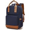 KONO Zaino Donna Porta PC 15,6 Pollici, Impermeabile e Antifurto con Porta USB di Ricarica, Grande Capacità per Università, Lavoro e Viaggio (Blu/Marrone)