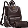 Leathario Zaino Donna 3in1, Impermeabile e Antifurto | Pelle Sintetica, Capienza Per PC 13.3'', Tasche Multiple Incluse Posteriore Antifurto, Elegante Per Lavoro/Viaggio/Università
