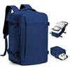 SZLX Zaino Ryanair 40x30x20 Sottovuoto con pompa Zaino da Viaggio 40x30x20 Sottovuoto Bagaglio a Mano Wizzair Vueling Donna Uomo Borse da Cabina per Laptop 14 Pollici Impermeabile con scomparto scarpe