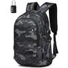KONO Zaino Porta PC 15.6/17.3 Pollici con Porta USB, Zaino da Lavoro Uomo Impermeabile per Università Viaggi Aereo, Design Elegante