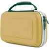 Orzly Custodia per Nintendo Switch OLED e console switch standard con scomparto per accessori e giochi, progettata per i fan di Zelda, in confezione regalo, oro, bianco, verde, custodia da trasporto