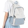 HYC00 Zaino Scuola Superiore Ragazza Zaini da Scuola Media Ragazzo Zainetto | Zaini Scolastici Leggero Zaino Università Donna Antifurto Impermeabile Zaino Porta PC Uomo School Backpack Girls,A-Blu bianco