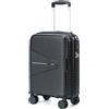 Lekesky Valigia Cabina 16 Pollici, PP e Lucchetto TSA, 55x35x23 cm, Nero | Valigia Rigida in Polipropilene (PP), Trolley Rigido con Lucchetto TSA e 4 Ruote Rimovibili, Ideale per Viaggi Brevi