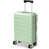 Lekesky Valigia Bagaglio a Mano 55x40x20, Trolley Cabina Rigido 40L TSA | ABS antigraffio, verde salvia, 4 ruote 360° rimovibili, 2,9 kg, per Ryanair EasyJet, viaggi brevi e weekend