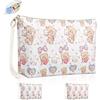 Playexen 29x17x7cm Porta Assorbenti da Borsa Custodia per Assorbenti Igienici Coppette Allattamento Salvaslip Mutandine Mestrual Sacchetti di Cotone da Viaggio Borsa Tampons Per Donna Ragazza Regalo(Rosa)