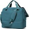 HPLQQ Borsone da Viaggio Donna Bagaglio a Mano Ryanair 40x30x20, Borsa Sportiva Borsone da Palestra con Scomparto per le Scarpe, Borsa da Weekend, Ospedale Parto, Danza,C04-Blu pavone