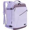 MATEIN Zaino Ryanair 40x30x20, Espandibile Zaino da Viaggio, Zaini 40x30x20 | Zaino da Viaggio, Multitasche Bagaglio a Mano 40x30x20 Aereo Compatto, Leggero Travel Bag per Ryanair, Wizz Air, Grigio Lila