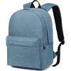 KONO Zaino Scuola Leggero, Zaino Uomo Donna, Zaino Università | Porta PC 15,6 Pollici, Zaino Casual da Viaggio e Lavoro, Tasche Multiple, Grande Capacità, Tinta Unita, Semplice e Classico