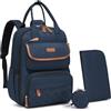 KONO Zaino Fasciatoio Neonato per Pannolini Grande Capacità Mamma Papà | Borsa Passeggino con 18 Tasche, Portaciuccio Rimovibile, Cinghie per Passeggino, Tasche Termiche, per Maternità e Viaggio