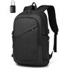 KONO Zaino Porta PC 15,6 Pollici, Zaino da Lavoro Uomo con Lucchetto | Leggero con Porta USB, Zaino PC Impermeabile per Università, Zaino da Viaggio e Scuola per Adolescenti, Studenti e Lavoratori
