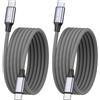 RAVIAD 100W Cavo USB C USB C [2Pezzi 3M] Cavo USB Type-C 5A Ricarica Rapida | Nylon PD3.0 Cavo Tipo C Caricabatterie Cellulare per iPhone 17 16 15 Pro Max, Galaxy S25 S24, iPad Pro, MacBook Air