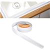 flintronic Sigillante Impermeabile, 5m*10mm-Bianco | Battiscopa Morbido PVC Autoadesivo Impermeabile Antiolio Antimuffa, Per Cucina, Bagno e Mobili, ecc