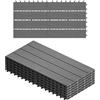 WOLTU 11 x Mattonelle Pavimento WPC ad Incastro 30x60cm, Grigio Chiaro | Piastrelle per Pavimenti da Esterno, Pavimentazione ad Incastro, Per Balcone/Giardino/Terrazza, 6 Pannelli / 1 m²