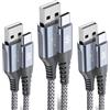sweguard Cavo USB C [3-Pezzi,1m2m3m] Cavo Tipo C di Ricarica Rapida per i phone 15 Plus Pro Max,Samsung Galaxy S23/S22/S21,Sony,Xiaomi,Hua wei,Google Pixel e altri dispositivi Android USB-C-grigio