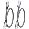 RAVIAD 240W Cavo USB C a USB C 30CM, PD3.0 Cavo USB Type-C Ricarica Rapida | Cavo USBC per iPhone 17 16 15 Pro Max, MacBook Air, iPad Pro, AirPods, Samsung Galaxy S25 S24, Tablet, Switch, PS5-2Pack