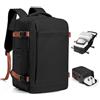 SZLX Zaino Ryanair 40x30x20 Sottovuoto con pompa Zaino da Viaggio 40x30x20 Sottovuoto Bagaglio a Mano Wizzair Vueling Donna Uomo Borse da Cabina per Laptop 14 Pollici Impermeabile con scomparto scarpe