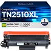 HALLOLUX TN2510XL TN2510 Toner Compatibili per Brother TN-2510 XL (1 Nero) | TN2510,MFC-L2827DW,L2800DW,HL-L2400DWE,MFC-L2860DWE,HL-L2445DW,MFC-L2835DW,DCP-L2665DW,L2660DW,L2620DW,Compatibile Brother