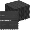 Laneetal Set di 11 Pavimenti per Esterno, Pavimenti WPC Incastro, per Giardino, Patio, Terrazza, Balcone, Pavimentazione Esterna 30x30 cm, Antracite