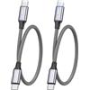 RAVIAD Cavo USB C USB C 100W Corto [2Pezzi 0.15M] PD3.0 5A Ricarica Rapida | Cavo USB Type-C Nylon Cavo Tipo C Caricabatterie Cellulare per iPhone 17 16 15 Pro Max, Galaxy S25 S24, iPad Pro, MacBook Air