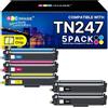 GPC Image TN247 TN243CMYK Compatibili per Brother TN-247 TN243 Toner 5-Pack | per DCP-L3550CDW MFC-L3750CDW MFC-L3770CDW MFC-L3730CDN HL-L3210CW TN243CMYK Toner TN247 TN243