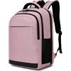 Shavont Zaino Porta PC da 15,6 Pollici da Uomo e Donna, Zaino da Lavoro Leggero con Scomparto PC ad Apertura Completa e Tasca Antifurto per Viaggio, Ufficio e Università (Rosa)