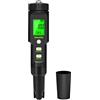 Homcoice Misuratore pH 5 IN 1 Salinità TDS EC Temperatura, Salinometro | Tester pH Acqua IP67 impermeabile Tester Qualità Acqua 0,01 pH ad alta precisione con funzione ATC