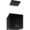 Klarstein Kronleuchter Cappa a Isola - Cappa Aspirante Sospesa, da Cucina per Isola, a Ricircolo con Filtro, Montaggio a Soffitto, Illuminazione LED, Comando Touch, 45 cm, Nero