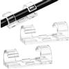 URAQT Clip per Cavi, 40 Pezzi Organizzatore di Cavi, Gestione del Cavo Autoadesivi Cavo, Fermacavi Adesivi, Autoadesivo Clip Cavo, Ferma Cavis usb per TV, PC, Laptop, Casa e Ufficio (Trasparente)