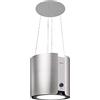 Klarstein Skyfall - Cappa a Isola, Controllo Manuale, 45 x 42 cm (ØxL), Sospesa, Ricircolo/Scarico, 3 Livelli, 413 m³/h, 200 W, Luce LED, Classe Energetica C, acciaio inossidabile