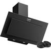 Klarstein Athena Cappe Inclinate 90cm - Cappa Cucina Angolare, 254 m³/h, LED, 3 Velocità, Filtro Carbone, A+++, Aspirante & Ricircolo, Design Moderno, Silenziosa 63 dB, Nero