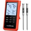 ThermoMaven X2 Termometro da Cucina Wireless,915m Sub-1G,2 Sonde per Carne | 6 Sensori, ±0,3°C Precisione, Base Autonoma, Sonde Impermeabili IPX8, Termometro Alimentare per Barbecue Forno Affumicatore