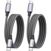 RAVIAD 100W Cavo USB C USB C [2Pezzi 1M] Cavo USB Type-C 5A Ricarica Rapida | Nylon PD3.0 Cavo Tipo C Caricabatterie Cellulare per iPhone 17 16 15 Pro Max, Galaxy S25 S24, iPad Pro, MacBook Air