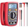 AstroAI Tester Elettricista, Multimetro Digitale Professionale, Voltmetro | Tester Professionale, Misuratore di Corrente DC, Tensione AC/DC, Resistenza, Continuità e Test Diodi, Nero